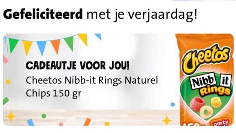 gratis cadeau op je verjaardag.